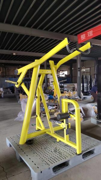 Équipement de gymnase commercial unisexe Machines chargées en plaque à l'intérieur Machines de traction lat en rangée haute avec extension arrière en acier