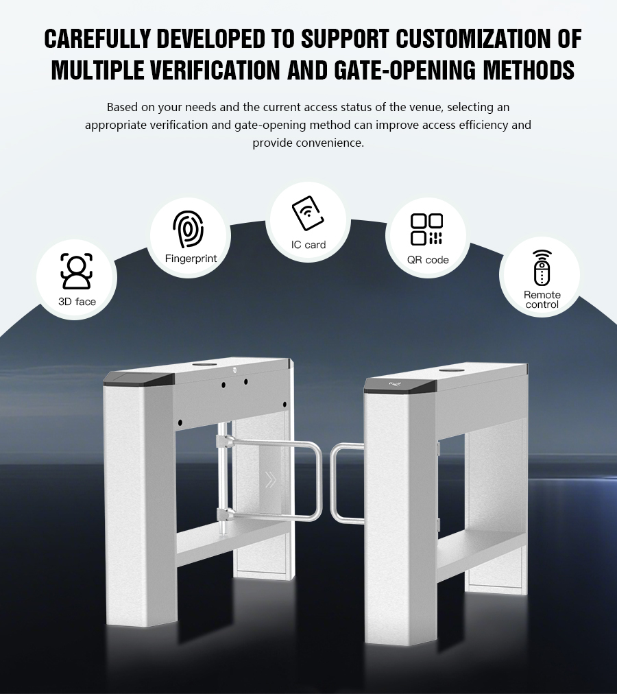 Турникета управлением доступа к сети мотора DC24V расмка металлоискателя IP55 безщеточного умная