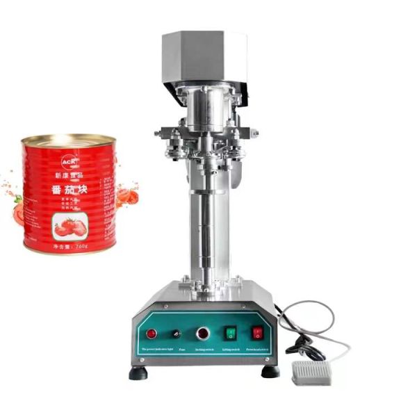 200mm Foil Lid Sealing Machine Tomato Tin Can Canning Machinery