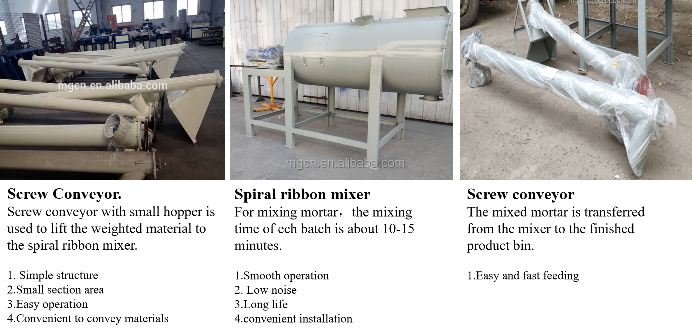 Les machines sèches automatiques simples de mortier couvrent de tuiles le mastic adhésif de mur faisant la machine