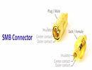 1.5 VSWR SMB RF Coaxial Connectors SMA Male To SMB Female Adapter 0-18 Ghz