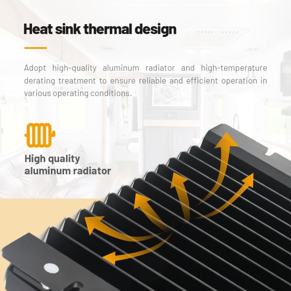 IP43 12V 24V 40A Petit contrôleur de charge solaire RV MPPT avec 9 types de réglage de batterie
