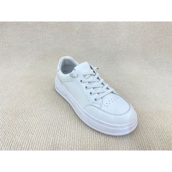 Climbing Running Pure White Sneakers Breathable Spring Lace Up Sport Shoes