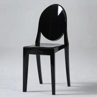 Chaises de Chiavari en plastique nordique Polypropylène Acrylique Noir Chaise Chiavari