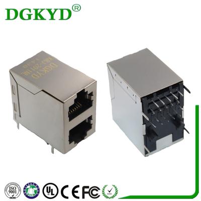 DGKYD21B083DC2A4D 2X1 conector RJ45 de dupla porta, filtro integrado de 100 Mbps, tomada de porta da rede de comunicação