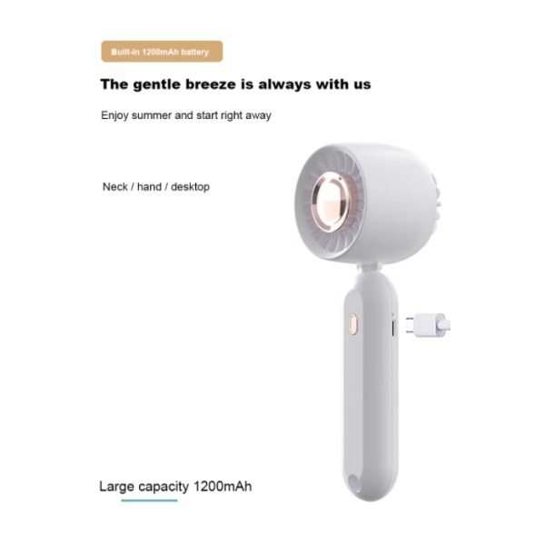 Portable Dual Use Handheld Desktop Fan Rechargeable Mini Fans Hand Held Quiet Cooling