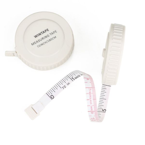 Wintape Quality 79inch 2Meters Mini Compact Soft Auto Lock Gift Retractable Cloth Knitting Craft Weight Loss Measurement