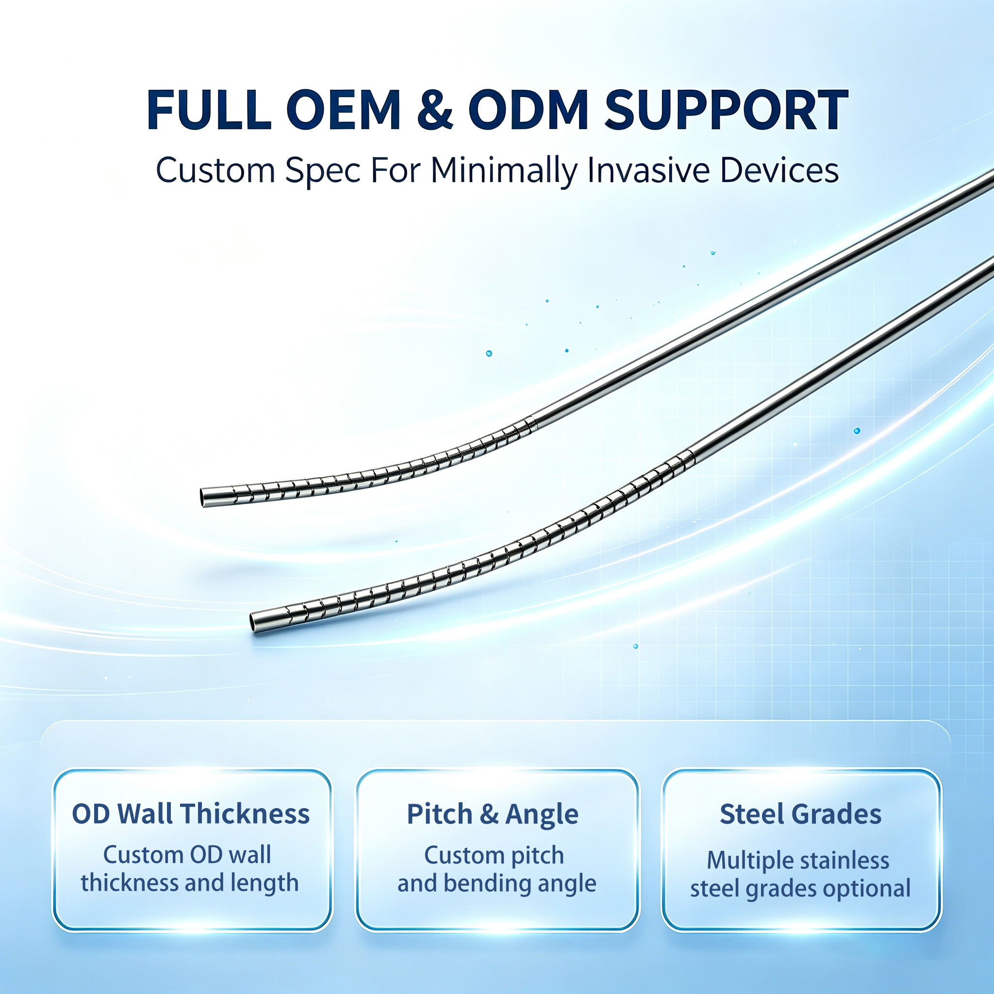 Customized Medical Flexible Coil Tube With High Grade Stainless Steel 