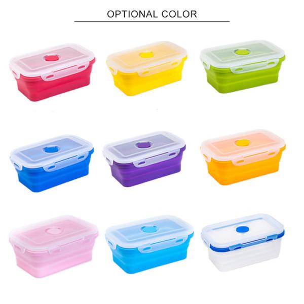 FDA aprovou Mini Silicone Collapsible Lunch Box portátil