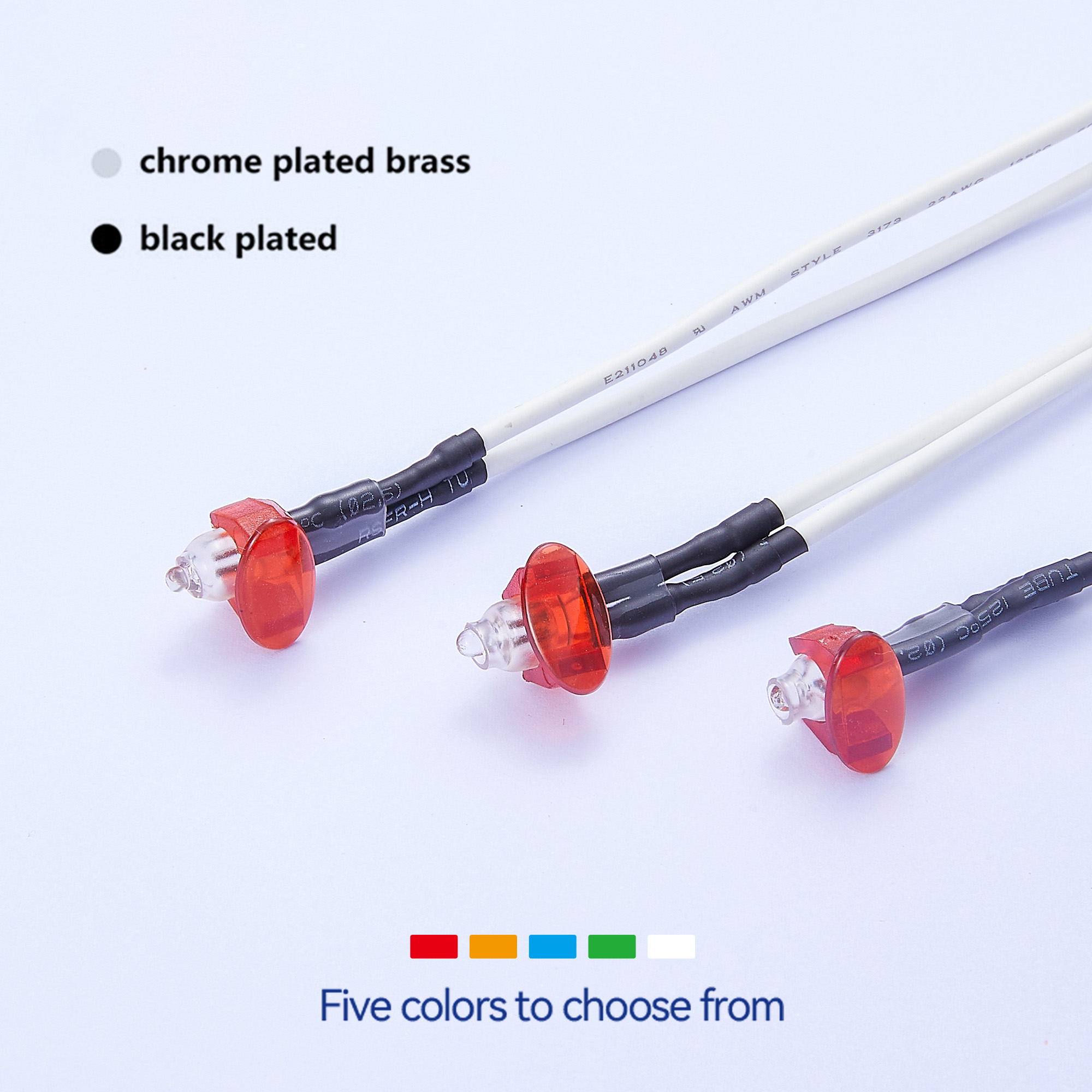 KEMA-KEUR Approved 10mm LED Indicator Light 230V 250V AC Signal Lamp for Europe Control Panel Pilot Light
