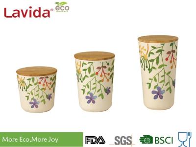 Food Grade Air Tight Bamboo Fiber Containers Non - Fragile With Unique Rustic Texture