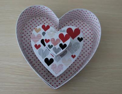 Pink Heart Shaped Flower Bouquet Packaging Boxes Luxury For Valentine Gift