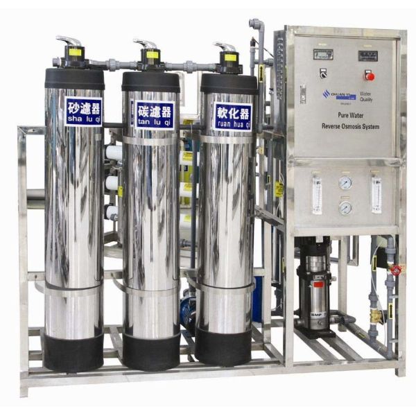 500L/Hour Productivity RO Water Treatment Equipment with PLC Core Components and 1 Year Warranty