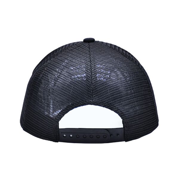 BSCI metal plate baseball cap Yellow Brim Mesh Trucker Hat 3D Embroidered Back Logo