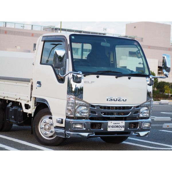 Isuzu Elf Truck 2 Ton Wide Long Low Floor MT Load Size 430/207/38 ETC Aluminum Block Hill Start Assist Leveler Rearview Camera1Spare Tire 2Ton Base 2Ton Car Mission Manual MT Mounting Flat Car 6 Speed