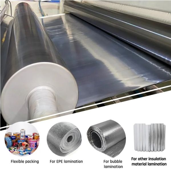 Metallized Pet Coated PE Plastic Film for Packaging/Lamiating/Insulation Width 100-1800mm