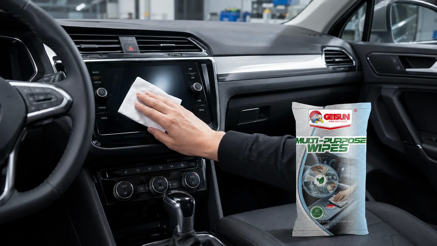 Car Cleaning Wipes for Multi Surface Interior Care