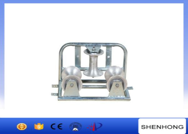 Triple Corner Ground Cable Pulling Roller With Aluminum Alloy Wheels