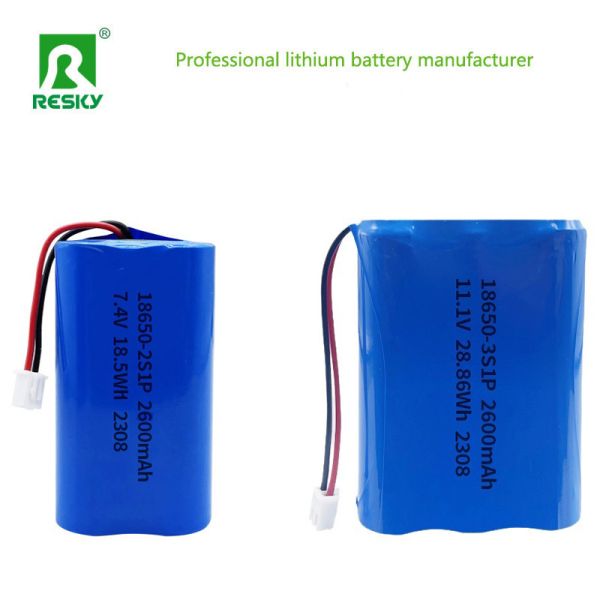 18650 Batteries 11.1V 3s 2600mAh 28.86wh Rechargeable Li-ion Lithium Ion Battery Pack