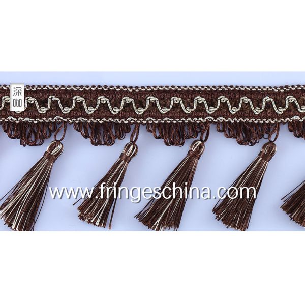 Handmade fashionable chain beads lace tassels fringes for curtain/sofa/pillow decoration