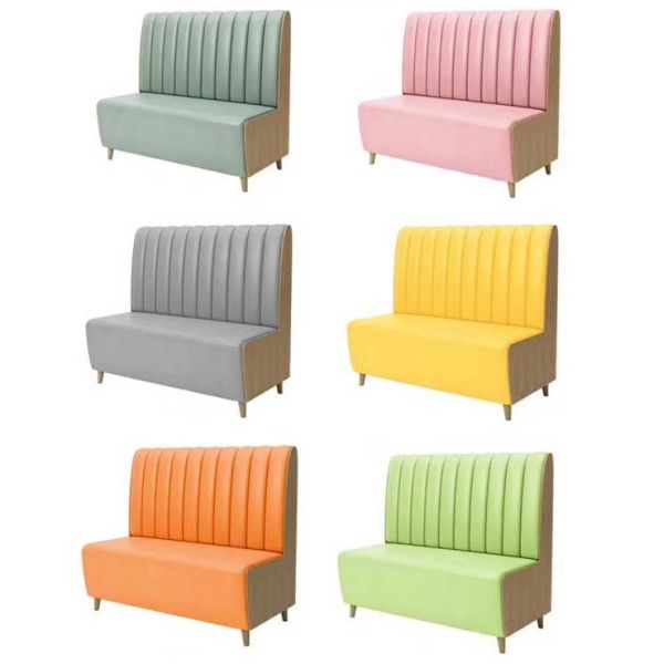 Allocation des places commerciale arrière élevée de cabine de restaurant de cuir de meubles de cafétéria de double côté