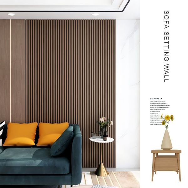 Factory Customized Fireproof Co-Extruded Small Round Board WPC Wall Panels