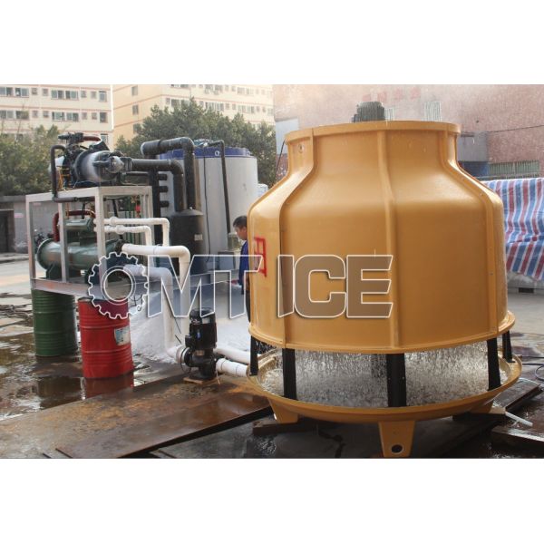 8ton Flake Ice Maker Machine For Fishes Storage with Compressor Bitzer