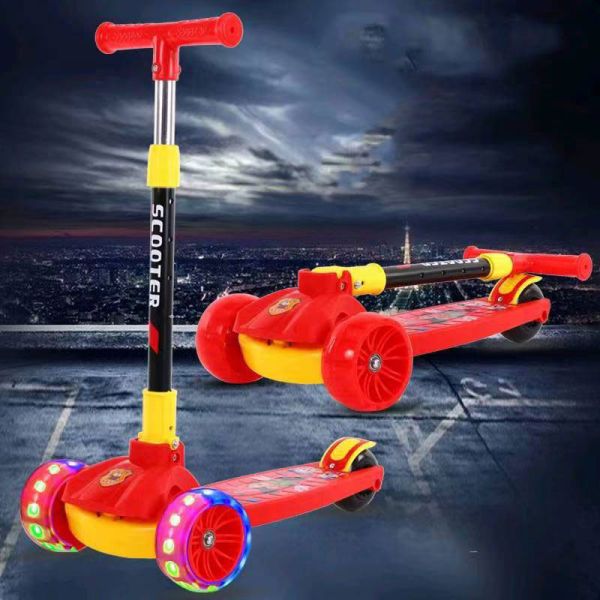 Unisex Height Adjustable Scooter for Kids Ages 4-6Y Collapsible and Portable Max Load 200 LBS