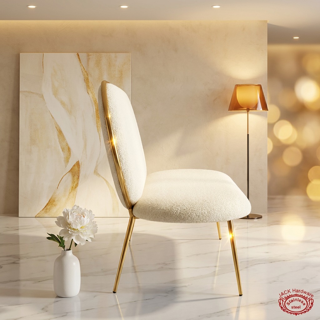 WENDING Cream Oval Arc-Back Bouclé Double Sofa – Nordic Luxury Hotel Wedding Loveseat