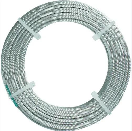 12 mm 6*19 núcleo de fibra Tratamiento de galvanizado alambre de acero de alto carbono cuerda de alambre marina