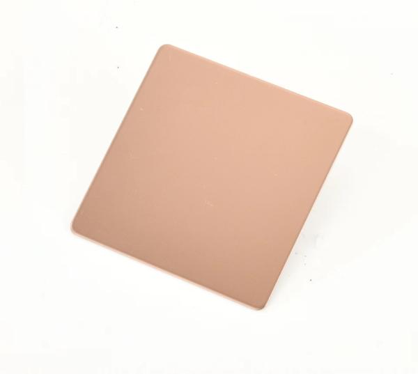 AISI Stainless Steel Color Plate Sheets Sandblasted Rose Gold