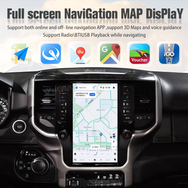 Блок андроида 11 главный на автомобильный радиоприемник Ram 20-23 доджа экран касания 11,8 дюймов