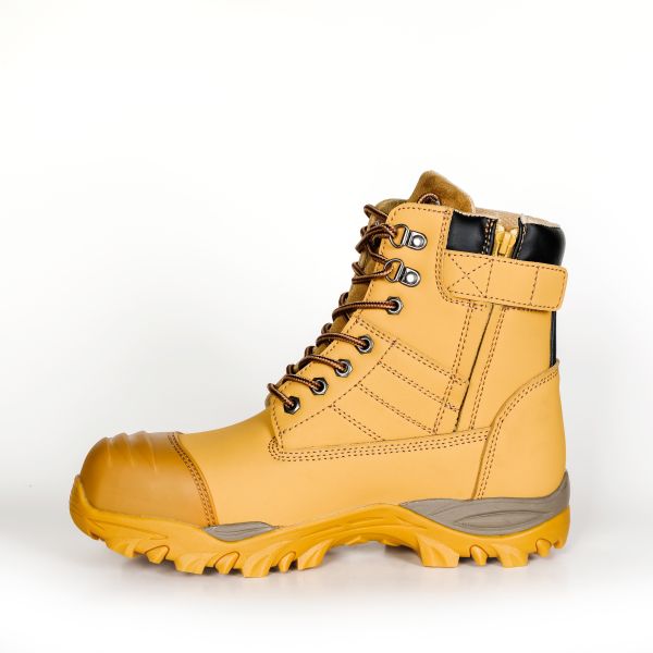 Factory Australia Safety Boots Made of Genuine Leather CE Composite Toe Mesh Lining Material Non Metal Protection