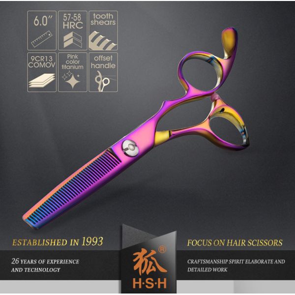 Special Hairdressing Colourful Scissors Smooth Handfeel For Engraving Shaping
