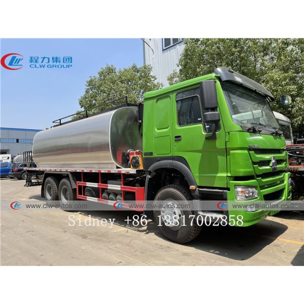 Асфальт нержавеющей стали HOWO 6x4 Q304-2B вымощая тележку