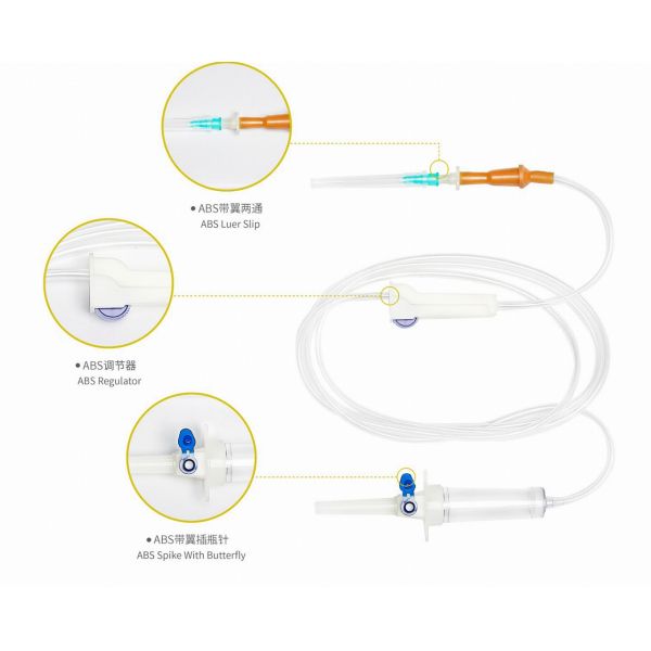 Medical Grade PVC Butterfly Spike Disposable Injection Set