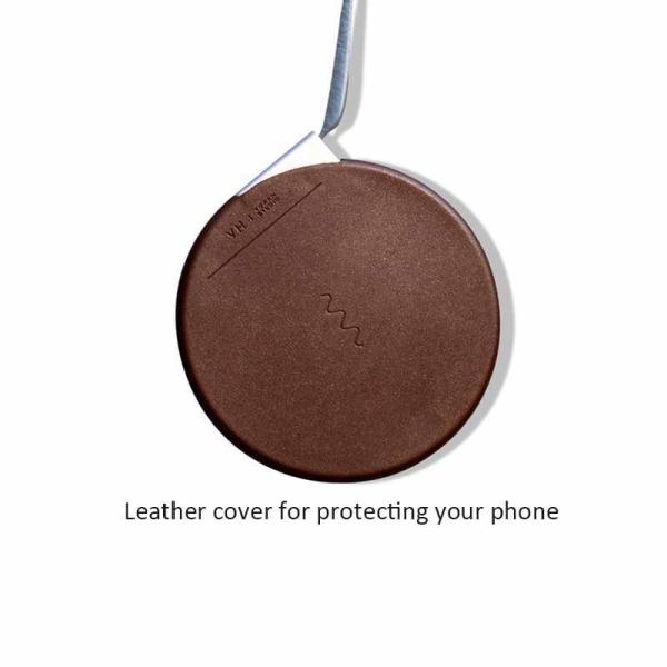 Ultra slim portable 5.5mm Qi wireless phone charger pad on table desk home for all mobiles