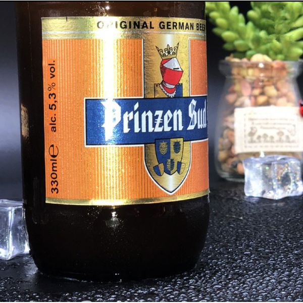 Personalised Beer Glass Wine Bottle Sticker Labels PMS Color Black