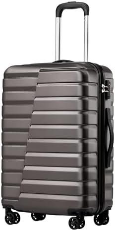 Maleta PC ABS TSA bagagem 3 peças Conjunto de fechadura giratório Carregar (azul azul)
