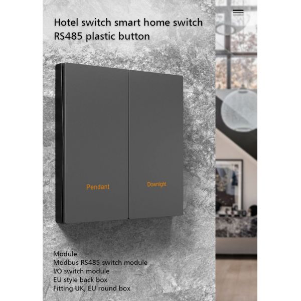 Smart RS485 Programmable Wall Switch Digital Push Button Tact Switch