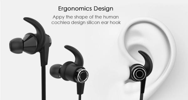 Hot selling fast-charging sports bluetooth earphones,magnetic wireless in-ear sports earphone with earhook