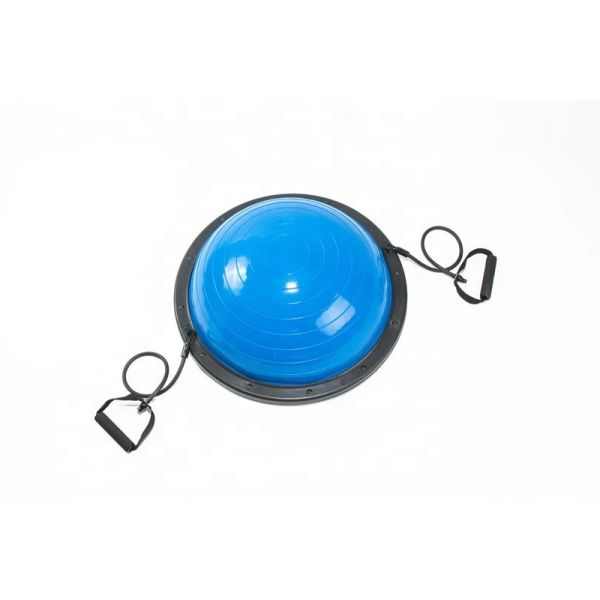 Gym fitness cheap price PVC Exercise Stability Half Pilates Yoga Ball with pump