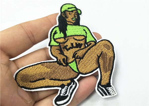 Teste padrão de Logo Clothing Embroidery Patches With da menina para o revestimento 8cmX 10cm da sarja de Nimes