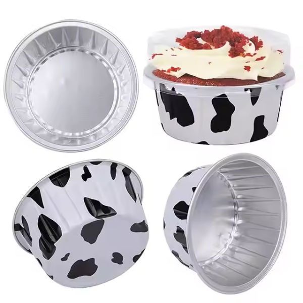 200ml Disposable Aluminum Foil Baking Cake Cup Container for Cheese Dessert Bread