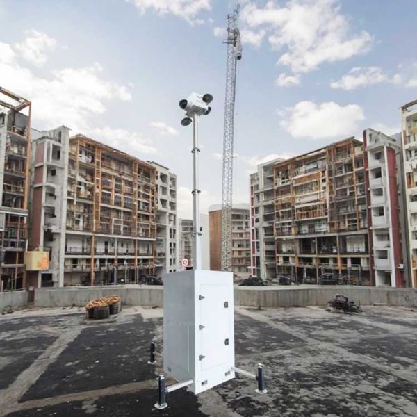 Mobile Surveillance Unit Emergency Light Tower Mobile Surveillance Tower For Construction Sites Monitoring