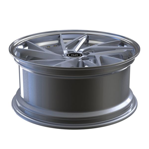Silver Spoke 19inch 2 Piece Forged Wheels Discs Polished Lip For Volkswagen T5 Car Rims