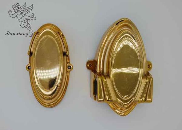 Coins en plastique de cercueil d'or américain de style avec des tubes de fer