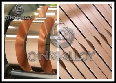 espessura de 0.005mm~1mm, do alongamento de cobre puro da tira dos transformadores de poder boa corrosão - resistência, superfície brilhante