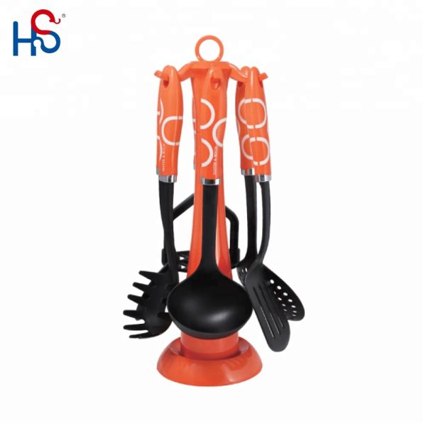 7-Piece Kitchenware Utensil Set with Dishwasher Safe and BPA Free Nylon Utensils