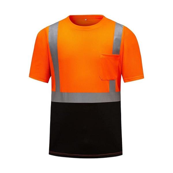 Camisas altas Polo Shirts Reflective da segurança T da visibilidade de Vis Fr Short Sleeve Shirts da classe 3 olá!